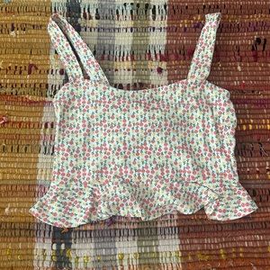 small forever 21 cropped floral tank